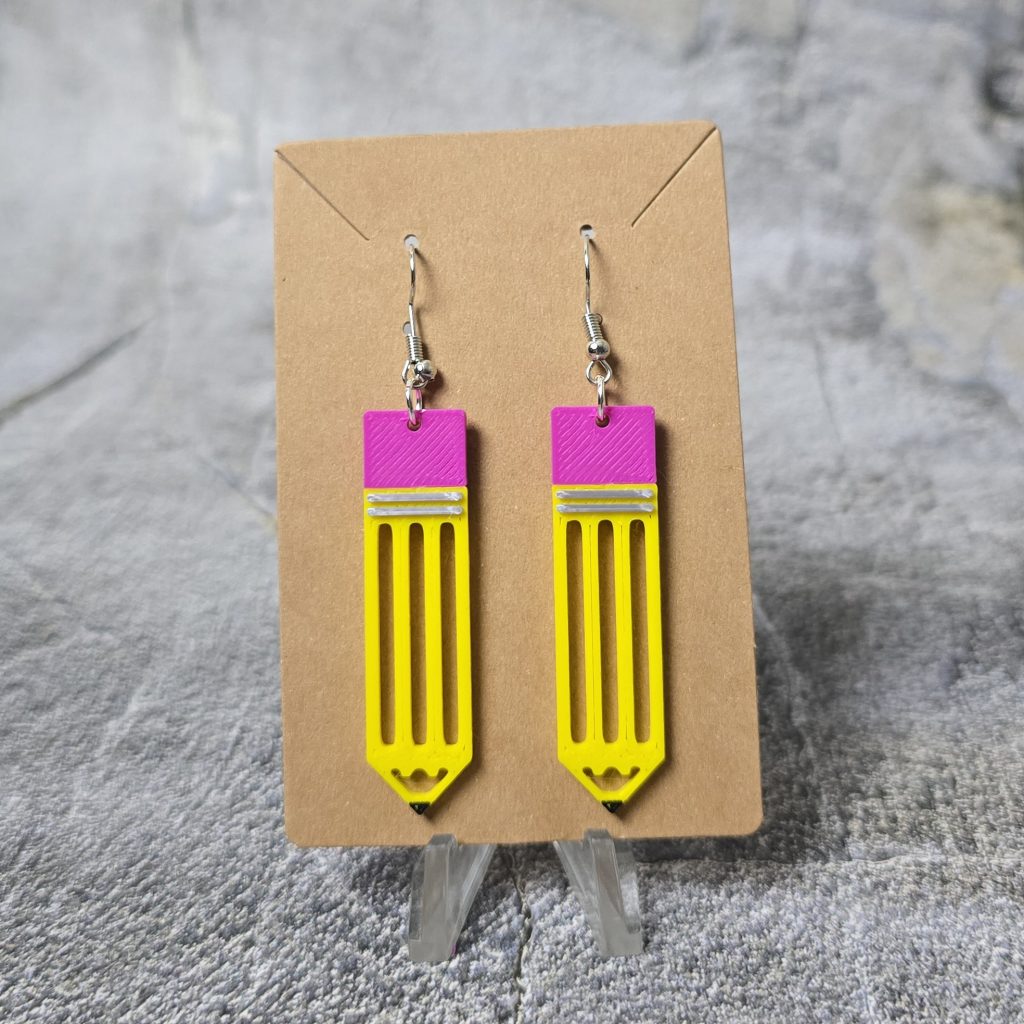 Number 2 Pencil Earrings