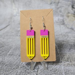 Number 2 Pencil Earrings